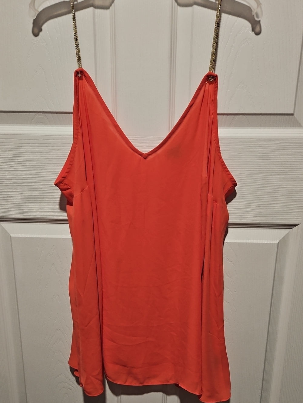 Torrid Coral V-Neck Camisole with Gold Chain Straps 4XL